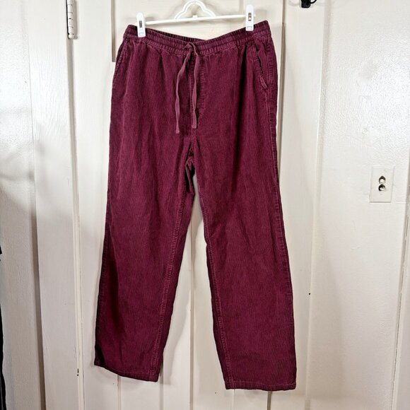 Empyre Mens Corduroy Pants L Large Pull On Relax Loose Fit Drawstring Cotton - Picture 1 of 5